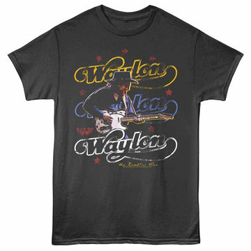 Waylon Jennings Triple Smoke Adult T-Shirt