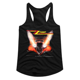 ZZ TOP ELIMINATOR COVER LADIES SLIMFIT RACERBACK S T-Shirt in Black