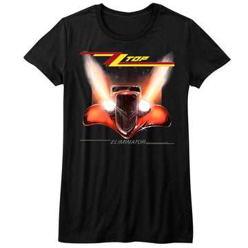 ZZ TOP ELIMINATOR COVER LADIES S T-Shirt in Black