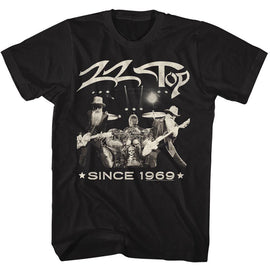 ZZ TOP SINCE 1969 S T-Shirt in Black