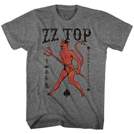 ZZ TOP TONNAGE TOUR S T-Shirt in Graphite Heather
