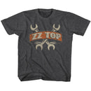 ZZ TOP WRENCHES TODDLER 2T T-Shirt in Vintage Smoke