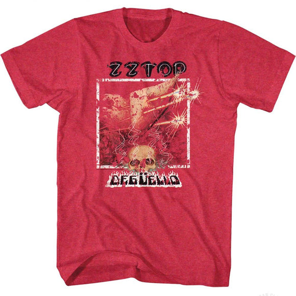 ZZ TOP DEGUELLO S T-Shirt in RED Heather