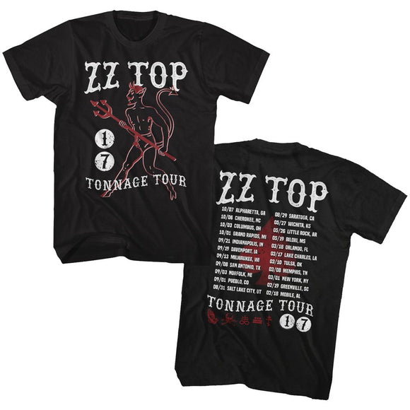 ZZ TOP TONNAGE TOUR 17 S ***F&B*** T-Shirt in Black
