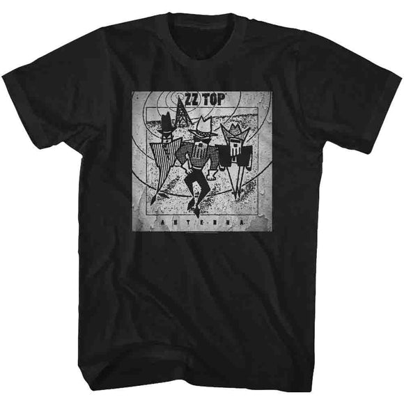 ZZ TOP ANTENNA S T-Shirt in Black