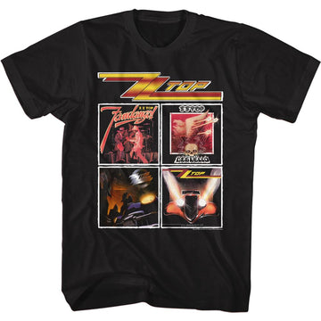 ZZ TOP TOP ALBUMS S T-Shirt in Black
