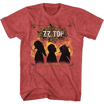 ZZ TOP LA FUTURA S T-Shirt in RED Heather