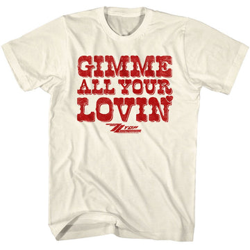 ZZ TOP ALL YOUR LOVIN S T-Shirt in Natural