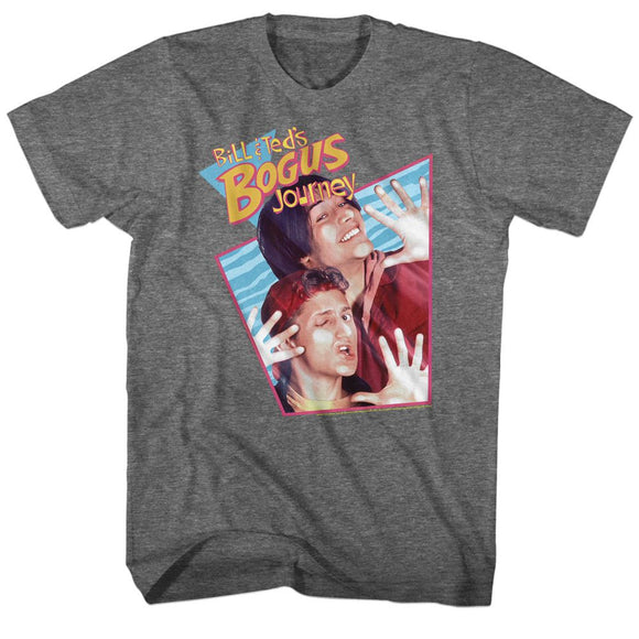 Bill And Ted-Bogus Rhombus W Texture-Graphite Heather Adult S/S T-Shirt - Graphite Heather