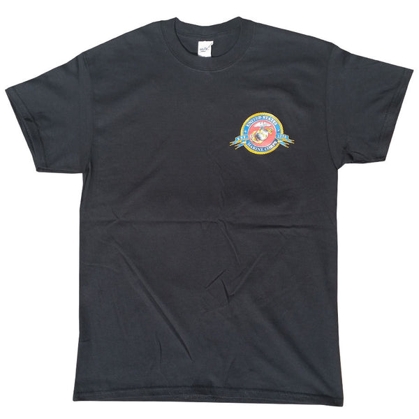 US Marines USMC American Flag Badge Of Honor Men's T-Shirt - Clothing, Shoes & Accessories:Men's Clothing:T-Shirts - Coastline Mall