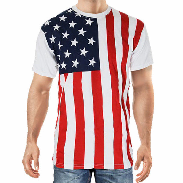 Calhoun Sportswear USA American Flag Men's T-Shirt - Clothing, Shoes & Accessories:Men's Clothing:T-Shirts - Coastline Mall