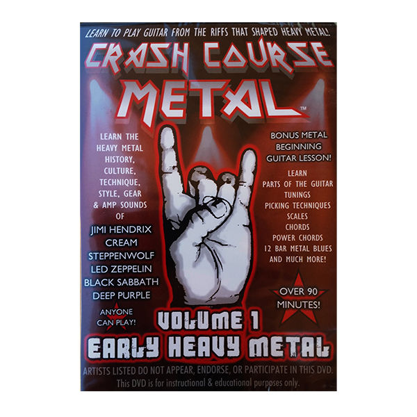 CRASH COURSE METAL VOLUME 1 EARLY HEAVY METAL GUITAR INSTRUCTIONAL DVD - DVDs & Movies:DVDs & Blu-ray Discs - Coastline Mall