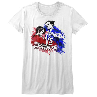 Ace Attorney - Versus | White S/S Ladies T-Shirt - Coastline Mall