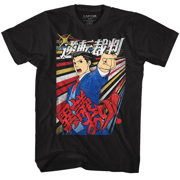 Ace Attorney-Igiari-Black Adult S/S Tshirt - Coastline Mall