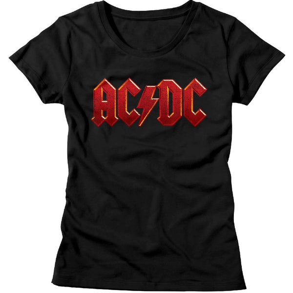 AC/DC-Distress Red-Black Ladies S/S T-Shirt tee - Coastline Mall