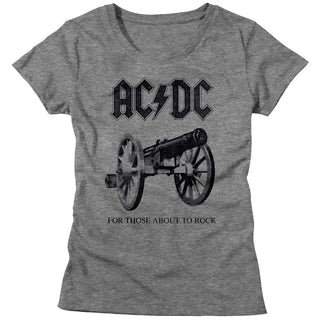 AC DC About To Rock Again | Deep Heather Ladies T-Shirt | Coastline Mall
