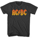 AC/DC - Distress Orange Logo Smoke Adult Short Sleeve T-Shirt tee - Coastline Mall
