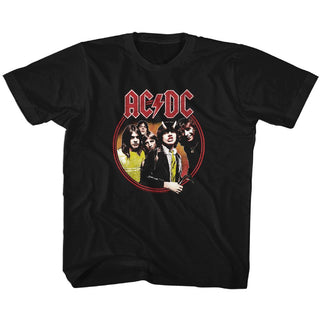 AC/DC - Highway To Hell Circle Logo Black Short Sleeve Toddler-Youth T-Shirt tee - Coastline Mall