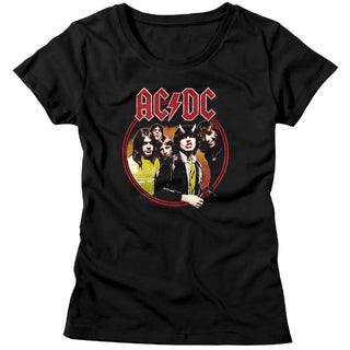 ACDC-Highway To Hell Circle-Black Ladies S/S Tshirt - Coastline Mall