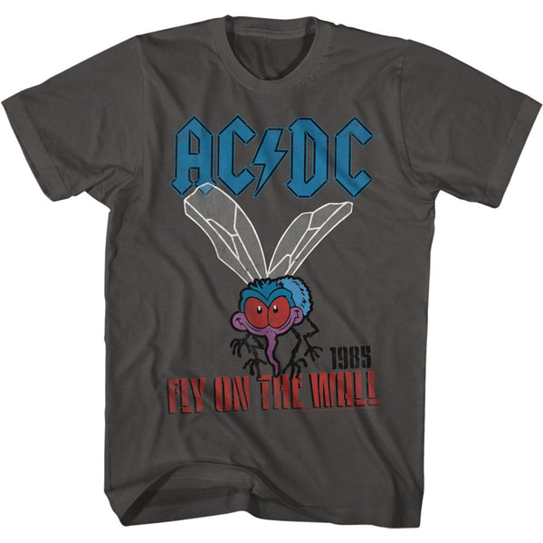 AC/DC - Fly On The Wall Logo Smoke Adult Short Sleeve T-Shirt tee - Coastline Mall