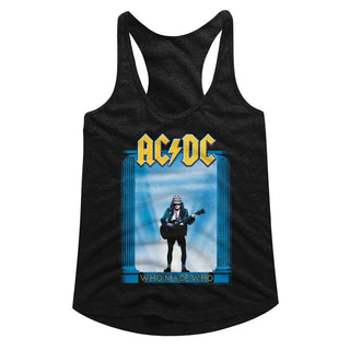 AC/DC - Who Made Who Logo Black Ladies Racerback Tank Top T-Shirt tee - Coastline Mall