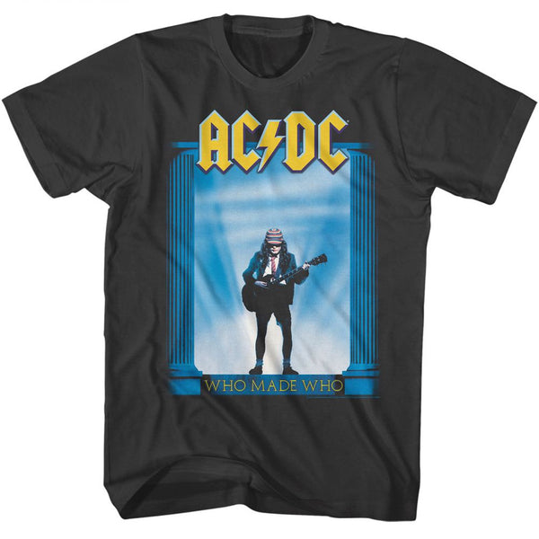 AC/DC - Who Made Who Logo Smoke Adult Short Sleeve T-Shirt tee - Coastline Mall