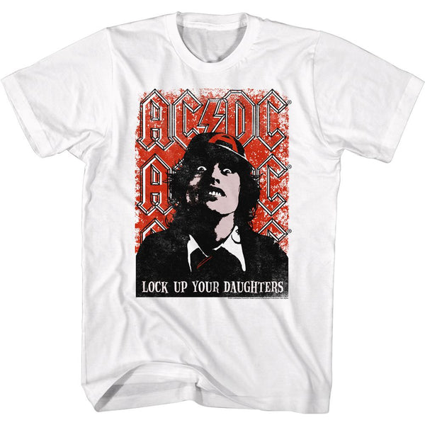 Ac/Dc - Lock Up Daughters | White S/S Adult T-Shirt - Coastline Mall