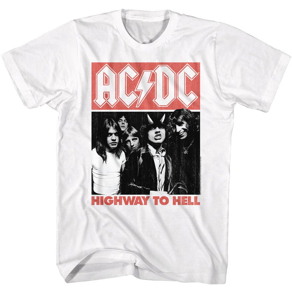 ACDC-ACDC Highway To Hell-White Adult S/S Tshirt