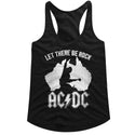 AC/DC Australia Black Ladies Racerback | Print Top | Coastline Mall