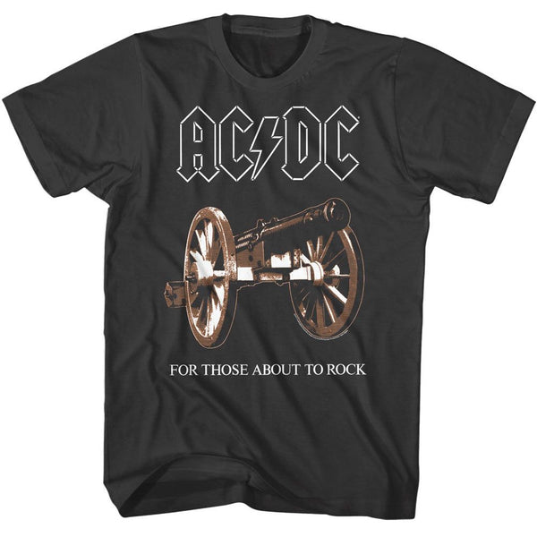 AC/DC - We Salute You Logo Black Adult Short Sleeve T-Shirt tee - Coastline Mall