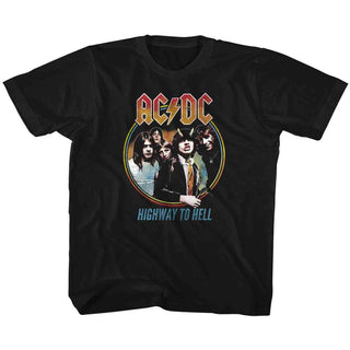 AC/DC - Highway To Hell Tricolor Logo Black Short Sleeve Toddler-Youth T-Shirt tee Officially Licensed shirts Apparel from Coastline Mall - Coastline Mall