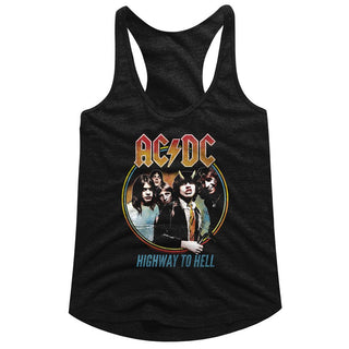 AC/DC - Highway To Hell Tricolor - Black Ladies Racerback - Coastline Mall