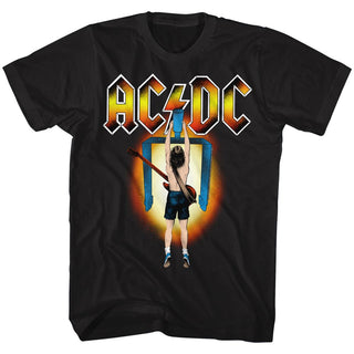 AC/DC - Flick Of The Switch Logo Black Adult Short Sleeve T-Shirt tee - Coastline Mall