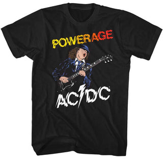AC/DC - Powerage 2 Logo Black Adult Short Sleeve T-Shirt tee - Coastline Mall