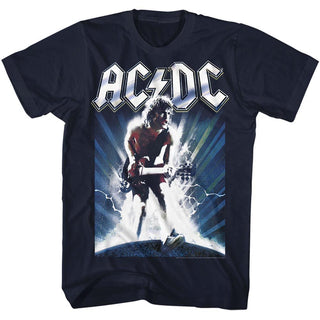 AC/DC - ACDCACDC Logo Navy Adult Short Sleeve T-Shirt tee - Coastline Mall