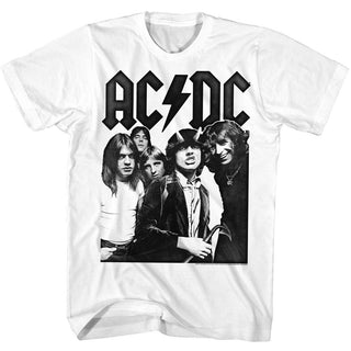 AC/DC - ACDC Logo White Adult Short Sleeve T-Shirt tee - Coastline Mall