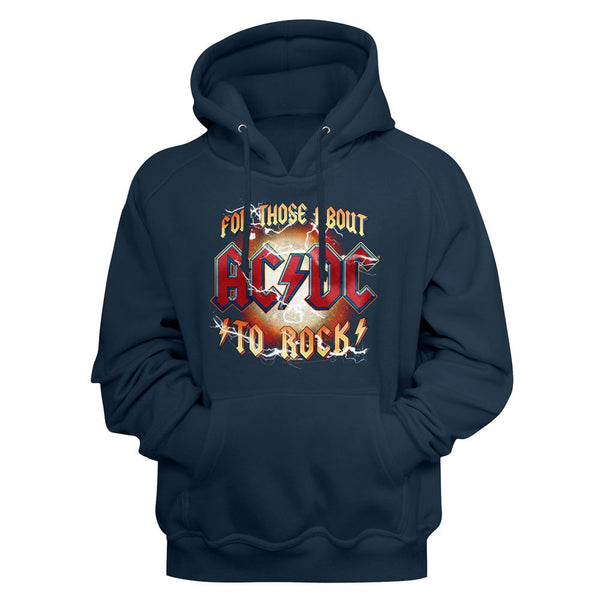 AC/DC - RWB | Navy L/S Pullover Adult Hoodie - Coastline Mall