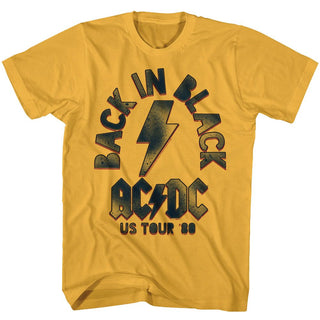AC/DC - Back in Black Logo Ginger Adult Short Sleeve T-Shirt tee - Coastline Mall