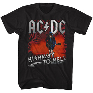AC/DC - Highway To Hell Logo Black Adult Short Sleeve T-Shirt tee - Coastline Mall