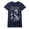 AC/DC - Live | Navy S/S Ladies T-Shirt - Coastline Mall
