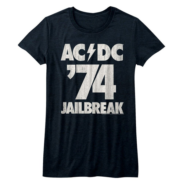 AC/DC - Jailbreak | Navy Heather Ladies S/S T-Shirt - Coastline Mall