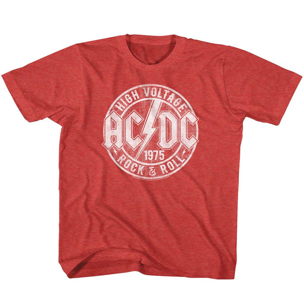 AC/DC - R&R Logo Red Heather Short Sleeve Toddler-Youth T-Shirt tee - Coastline Mall