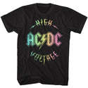 AC/DC - Multicolor Voltage | Black S/S Adult T-Shirt - Coastline Mall