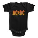 AC/DC - Distress Orange | Black S/S Infant Bodysuit - Coastline Mall