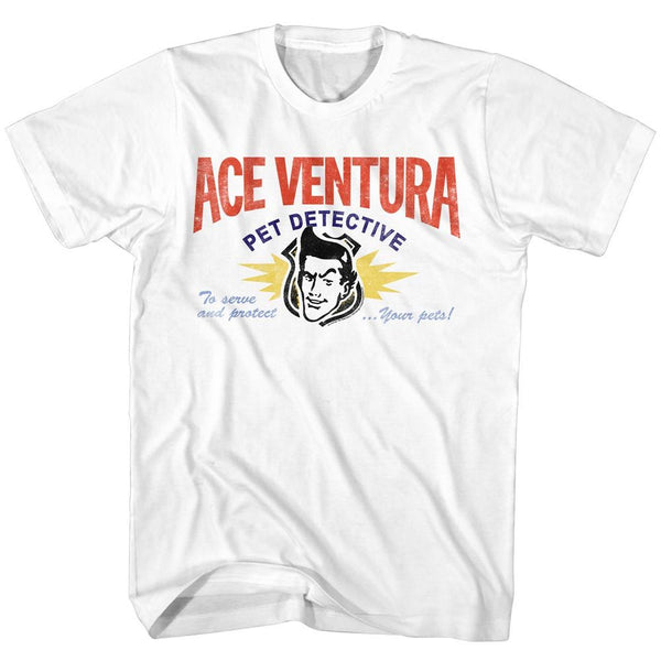 Ace Ventura-Card-White Adult S/S Tshirt - Coastline Mall