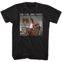 Ace Ventura-Animal Friends-Black Adult S/S Tshirt - Coastline Mall