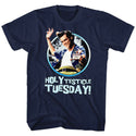 Ace Ventura-Tuesday-Navy Adult S/S Tshirt - Coastline Mall