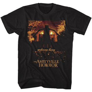 Amityville Horror-Welcome Home-Black Adult S/S Tshirt - Coastline Mall