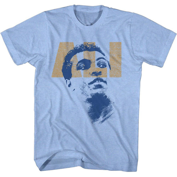 Muhammad Ali-Ali Look-Light Blue Heather Adult S/S Tshirt - Coastline Mall