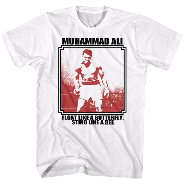 Muhammad Ali-Lurkin-White Adult S/S Tshirt - Coastline Mall